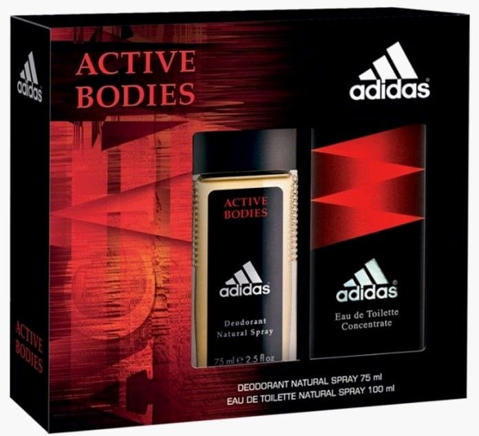 ADIDAS ACTIVE BODIES ZESTAW WODA 100ML + DEO 75ml