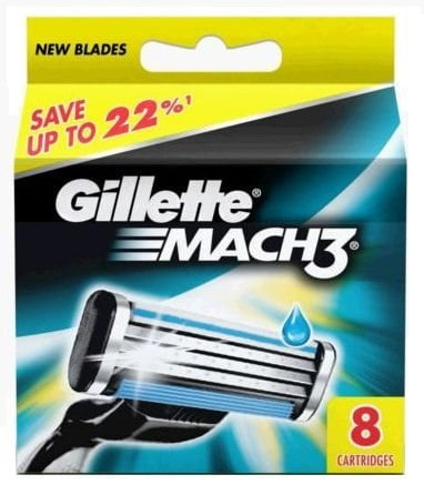 GILLETTE MACH 3 8SZT NOŻYKI OSTRZA WKŁADY ORYGINAŁ