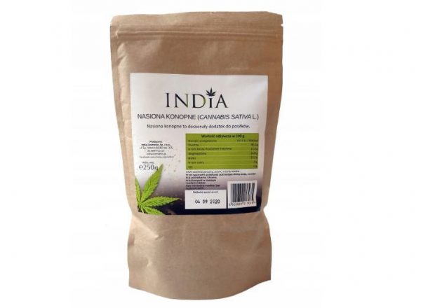 NASIONA KONOPNE 250G PRAŻONE BIAŁKO OMEGA INDIA
