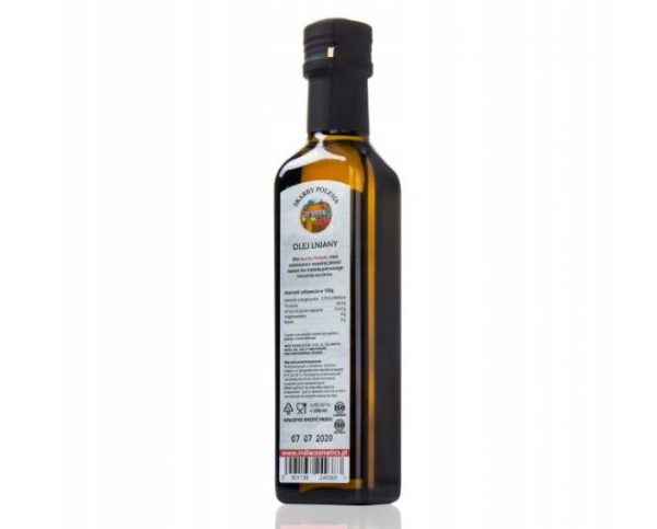 OLEJ LNIANY 250ML TŁOCZONY NA ZIMNO INDIA