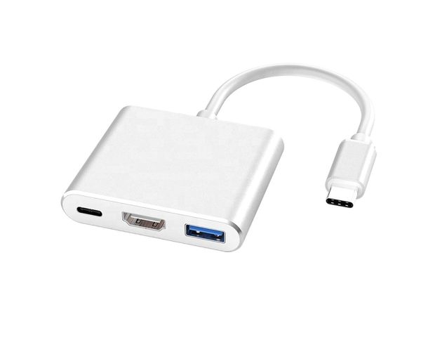 ADAPTER PRZEJŚCIÓWKA 3w1 HUB USB-C TYP-C HDMI 4K