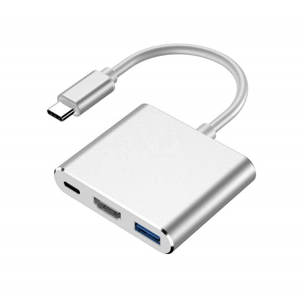 ADAPTER PRZEJŚCIÓWKA 3w1 HUB USB-C TYP-C HDMI 4K
