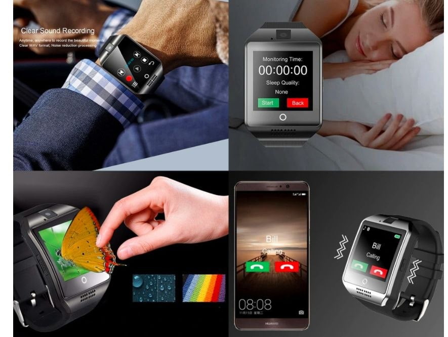 SMARTBAND SMARTWATCH Q18 ZEGAREK BAND SD KARTA SIM