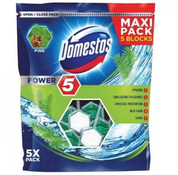 DOMESTOS POWER 5 KOSTKA TEALETOWA WC 5x55g ZAPACH