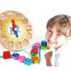ZEGAR SORTER DREWNIANY KORALIKI DO NAWLEKANIA 2w1