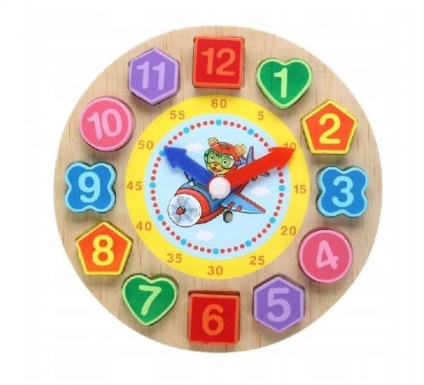ZEGAR SORTER DREWNIANY KORALIKI DO NAWLEKANIA 2w1
