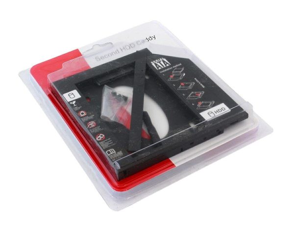 KIESZEŃ NA DRUGI DYSK RAMKA 2,5 HDD SSD SATA 12,7