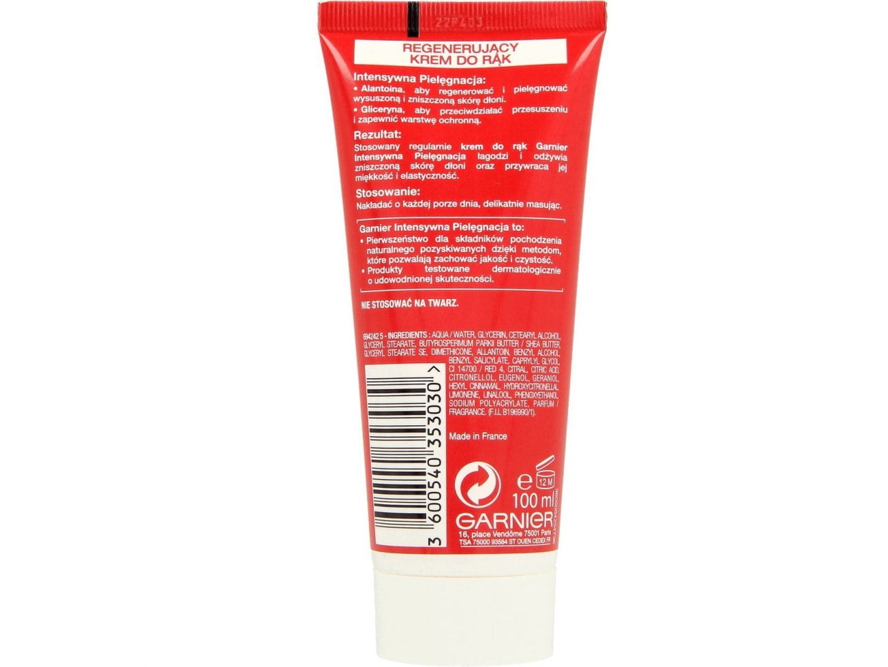 GARNIER KREM DO RĄK 100ml INTENSYWNA PIELEGNACJA