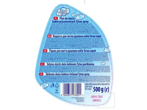 TYTAN SPRAY AKTYWNA PIANA 500ml KABINY PRYSZNICOWE
