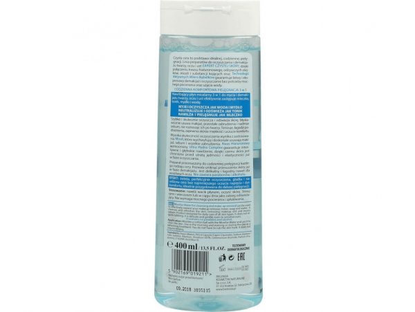 BIELENDA PŁYN MICELARNY EXPERT 3w1 400ML DEMAKIJAŻ