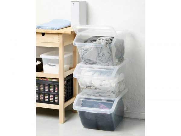 POJEMNIK Z POKRYWĄ BASIC BOX 40L DO PRZECHOWYWANIA