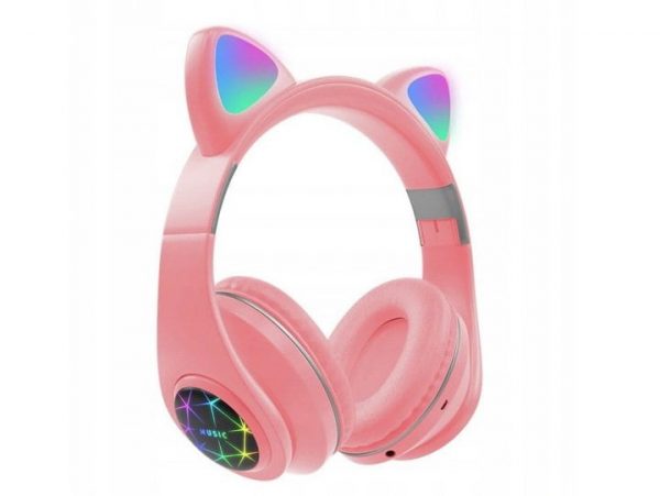 SŁUCHAWKI NAUSZNE BLUETOOTH LED M2 KOCIE USZY KOT