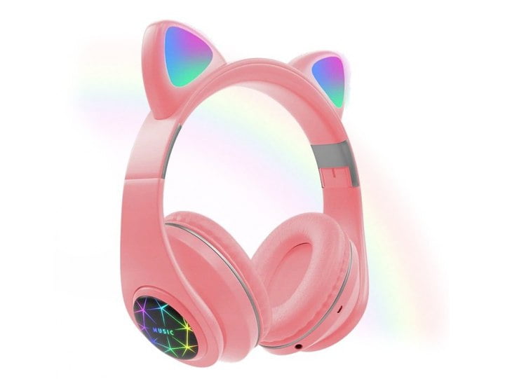 SŁUCHAWKI NAUSZNE BLUETOOTH LED M2 KOCIE USZY KOT
