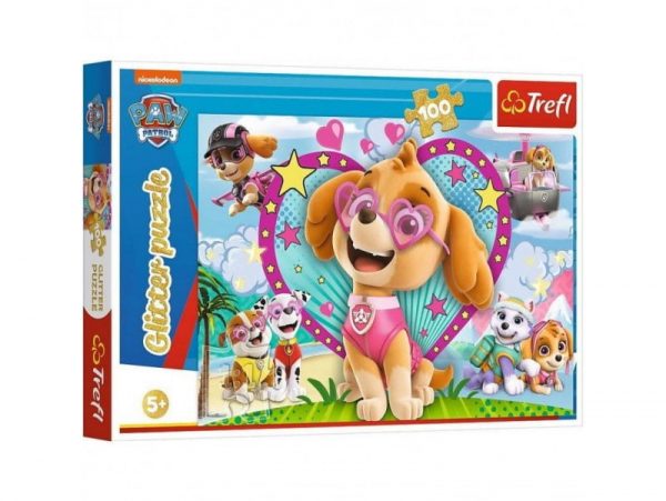 TREFL PUZZLE GLITTER W BLASKU SKYE PSI PATROL 100