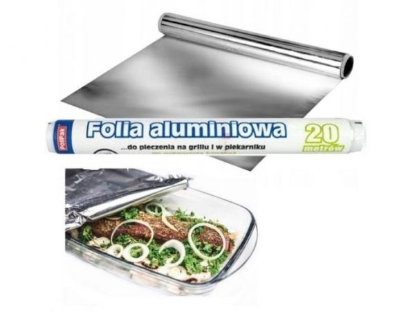 FOLIA ALUMINIOWA SPOŻYWCZA 20m MOCNA DO ŻYWNOŚCI