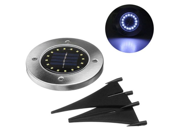 LAMPA OGRODOWA SOLARNA 16 LED LATARNIA CZUJNIK
