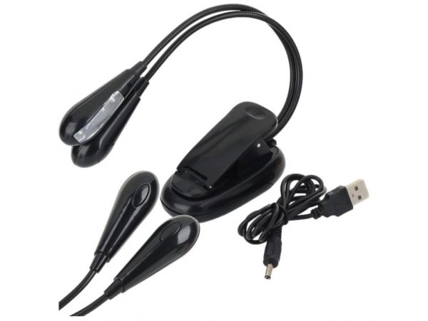 LAMPKA Z KLIPSEM 4 LED PODWÓJNA CZYTANIA NUT KLIPS