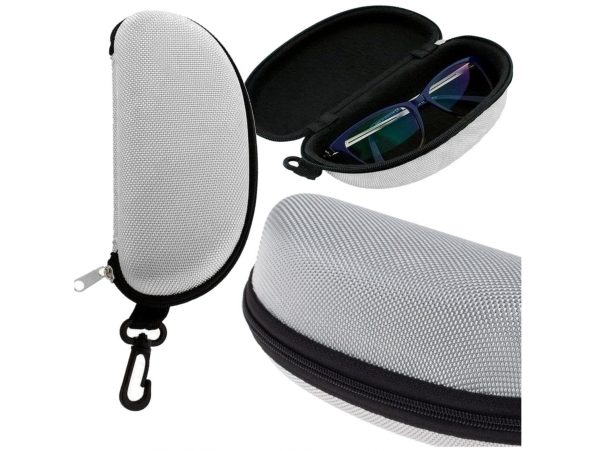 ETUI NA OKULARY TWARDE 17x8,5cm - szare