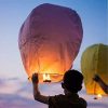 LAMPION SZCZĘŚCIA LATAJĄCY - pomarańczowy