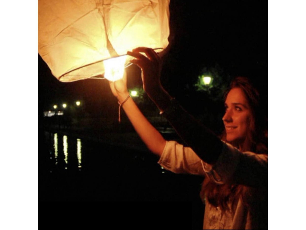 LAMPION SZCZĘŚCIA LATAJĄCY - różowy