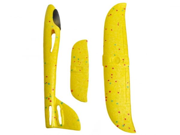 SAMOLOT ZABAWKA STYROPIANOWY SZYBOWIEC RZUTKA 47 CM - żółty