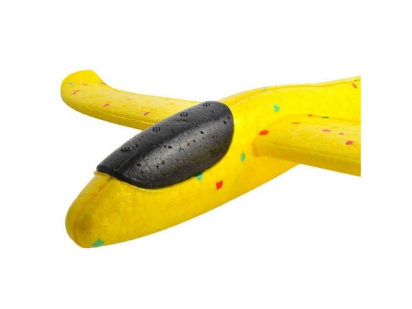 SAMOLOT ZABAWKA STYROPIANOWY SZYBOWIEC RZUTKA 47 CM - żółty