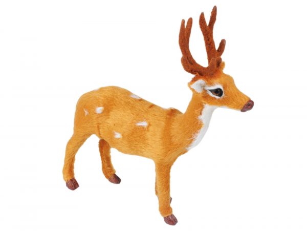 RENIFER PLUSZOWY FIGURKA ŚWIĄTECZNA 16x15cm