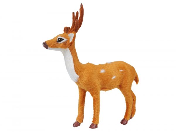 RENIFER PLUSZOWY FIGURKA ŚWIĄTECZNA 16x15cm