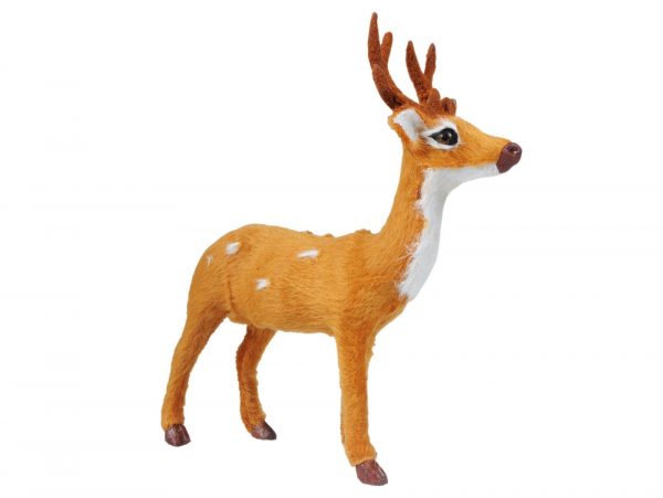 RENIFER PLUSZOWY FIGURKA ŚWIĄTECZNA 16x15cm