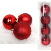 BOMBKI CHOINKOWE TUBA 10CM 4SZT + BOMBKI CHOINKOWE TUBA 6CM 8SZT - czerwone