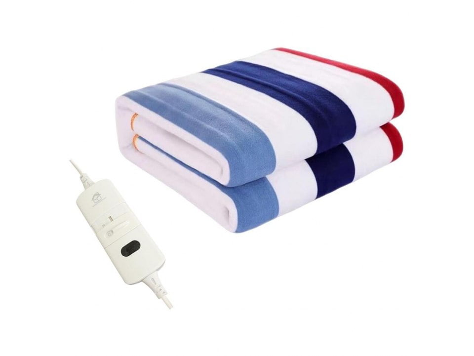 KOC ELEKTRYCZNY 150 x 70 220V - niebiesko-granatowo-czerwony (paski)