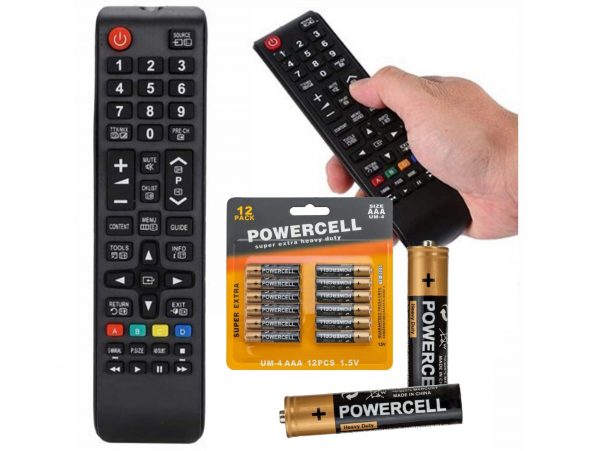 PILOT DO TV TELEWIZORA SAMSUNG UNIWERSALNY SMART+BATERIE AAA