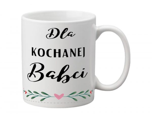 KUBEK DO SUBLIMACJI 330ML BIAŁY - Dzień Babci - DB5