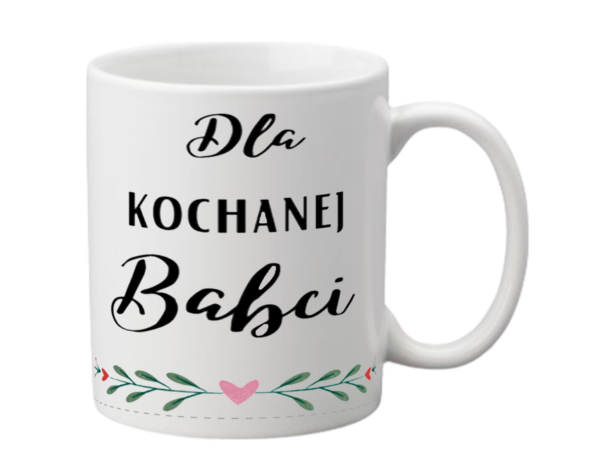 KUBEK DO SUBLIMACJI 330ML BIAŁY - Dzień Babci - DB5
