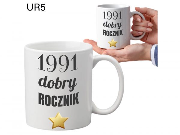 KUBEK DO SUBLIMACJI 330ML BIAŁY - Urodziny - grupa