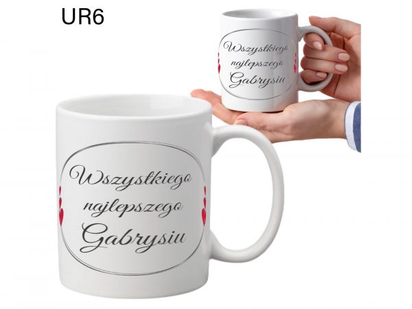 KUBEK DO SUBLIMACJI 330ML BIAŁY - Urodziny - grupa