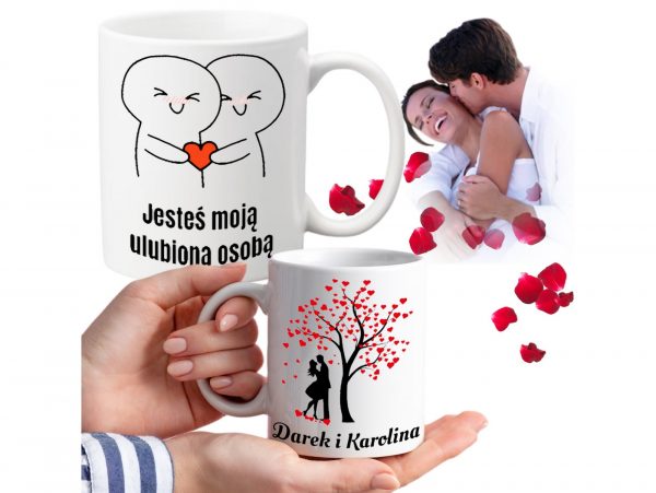 KUBEK DO SUBLIMACJI 330ML BIAŁY - Walentynki - grupa