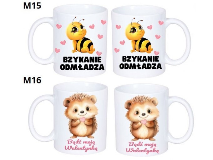 KUBEK DO SUBLIMACJI 330ML BIAŁY - Walentynki - grupa