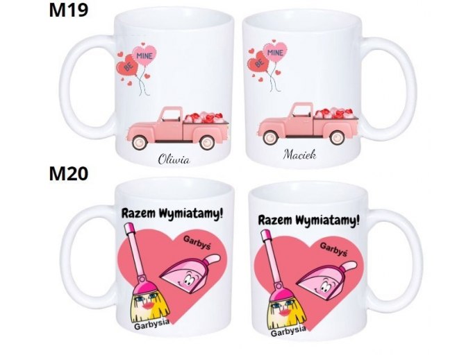 KUBEK DO SUBLIMACJI 330ML BIAŁY - Walentynki - grupa