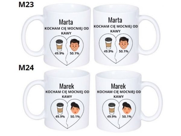 KUBEK DO SUBLIMACJI 330ML BIAŁY - Walentynki - grupa