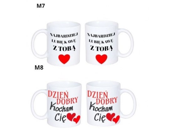 KUBEK DO SUBLIMACJI 330ML BIAŁY - Walentynki - grupa