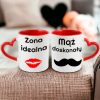 KUBEK DO SUBLIMACJI 330ML CZERWONY UCHWYT SERCE - grupa walentynki