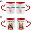 KUBEK DO SUBLIMACJI 330ML CZERWONY UCHWYT SERCE - grupa walentynki