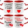 KUBEK DO SUBLIMACJI 330ML CZERWONY UCHWYT SERCE - grupa walentynki
