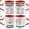 KUBEK DO SUBLIMACJI 330ML CZERWONY UCHWYT SERCE - grupa walentynki