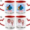 KUBEK DO SUBLIMACJI 330ML CZERWONY UCHWYT SERCE - grupa walentynki