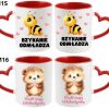 KUBEK DO SUBLIMACJI 330ML CZERWONY UCHWYT SERCE - grupa walentynki