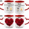 KUBEK DO SUBLIMACJI 330ML CZERWONY UCHWYT SERCE - grupa walentynki