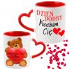 KUBEK DO SUBLIMACJI 330ML CZERWONY UCHWYT SERCE - grupa walentynki