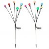 LAMPA OGRODOWA SOLARNA 6 LED RGB KULKI 2 SZT